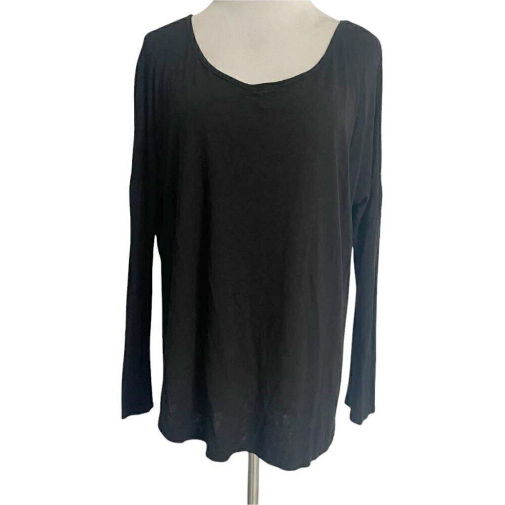 Nation LTD Size One Size Top Blouse Long Sleeve Tee Shirt Knit Black
